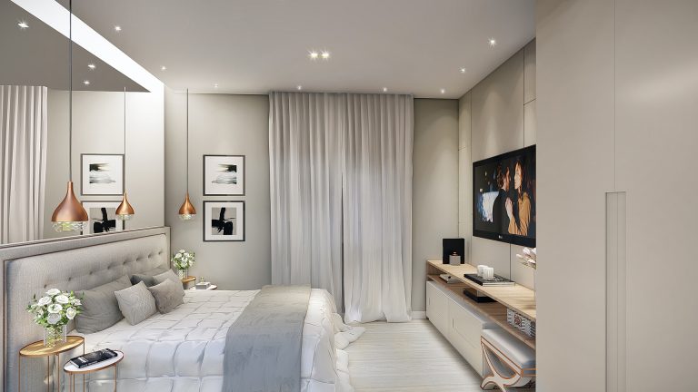 Design de Interiores: Quarto do Casal pequenos espaços